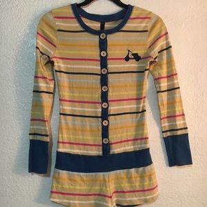 Paul Frank pajama onesie! Colorful stripes!